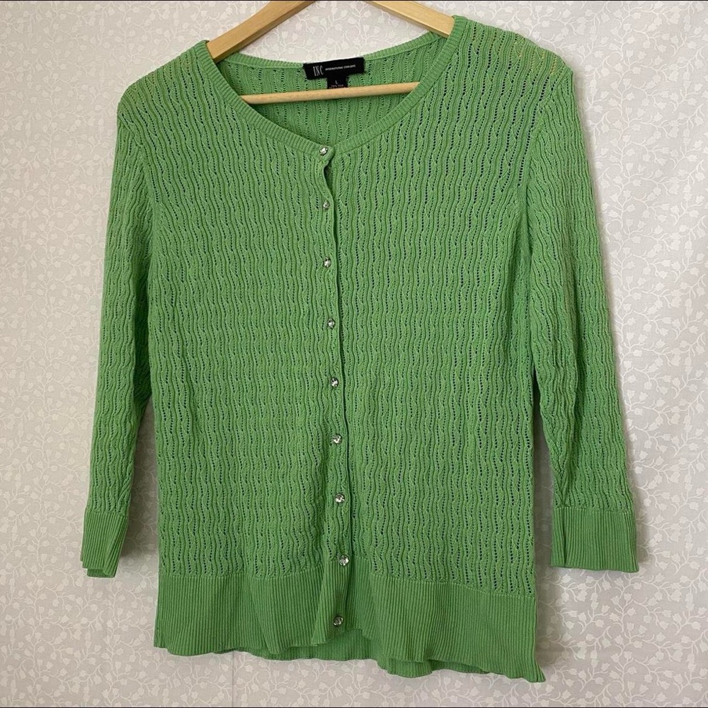 Green INC International Concepts Cardigan